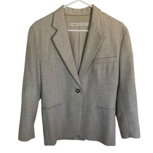 Umberto Ginocchietti‎ Vintage Wool Blazer Made in Italy Oatmeal Tan Size 38